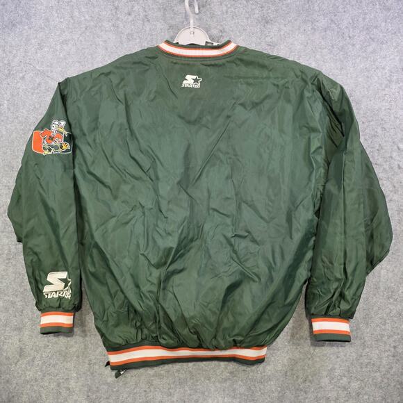 Vintage Miami Hurricanes Jacket Mens 2XL NCAA Football Starter Pullover 90s - Picture 15 of 16